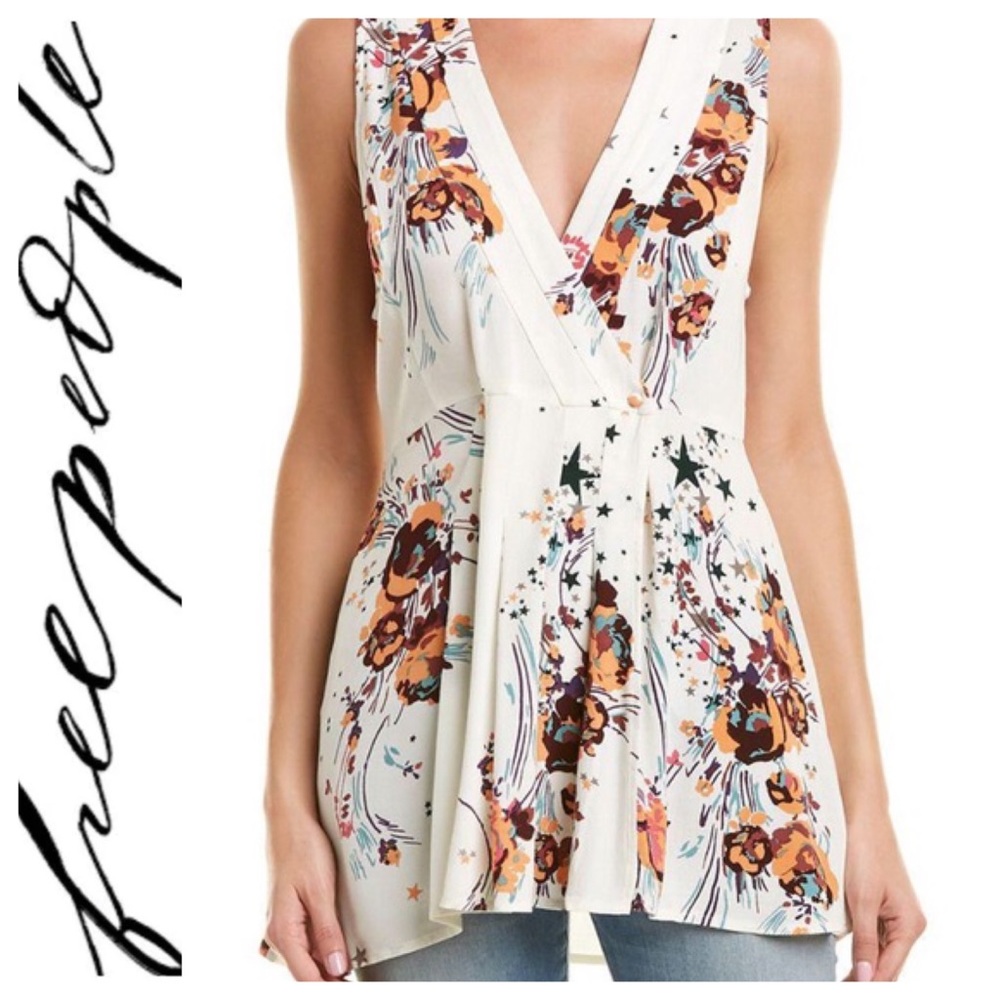 Free People Back to Basics Floral Top size M